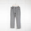 Raey Grey Full Length Wide Leg Jeans