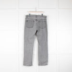 Raey Grey Full Length Wide Leg Jeans