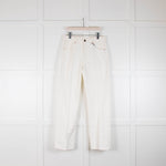 Raey White Straight Leg Jeans