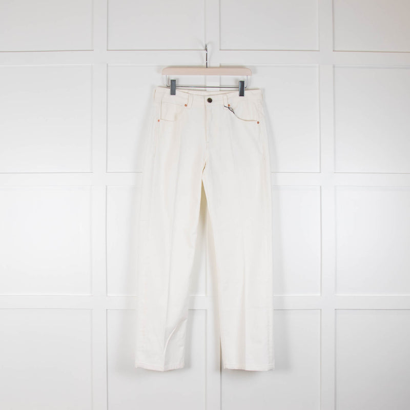 Raey White Straight Leg Jeans