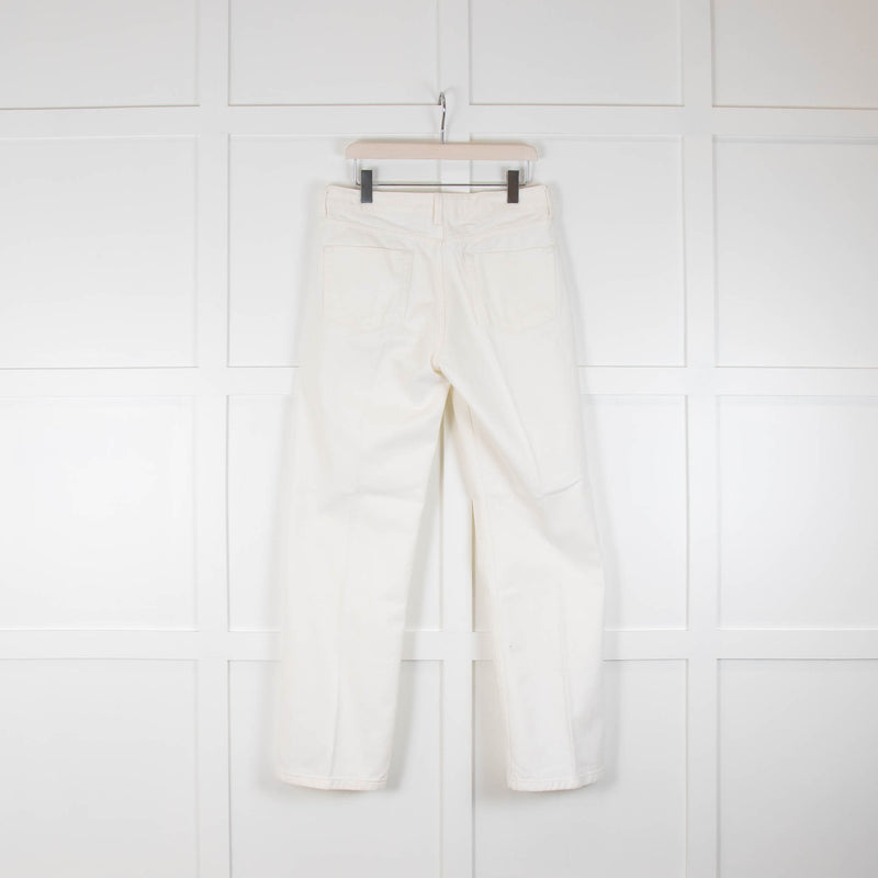 Raey White Straight Leg Jeans