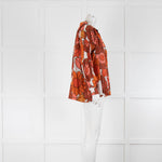 Dodo Bar Or Cream Orange Floral Cotton Wide Tops