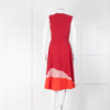 Roksanda Red Orange Pink Hem Alesi Sleeveless Dress