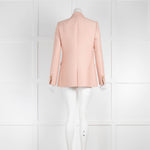 J Crew Pink Wool Silk Blazer with Gold Buttons