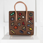 Christian Louboutin Brown Nubuck Paloma Patch Bag