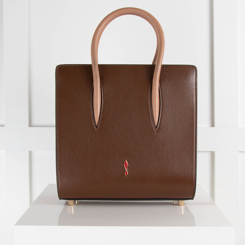 Christian Louboutin Brown Nubuck Paloma Patch Bag