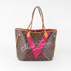 Louis Vuitton Brown Fuchsia Saint Tropez MM Neverfull Bag