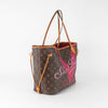 Louis Vuitton Brown Fuchsia Saint Tropez MM Neverfull Bag