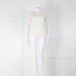 Steffen Schraut Cream Short Sleeve Knit Top