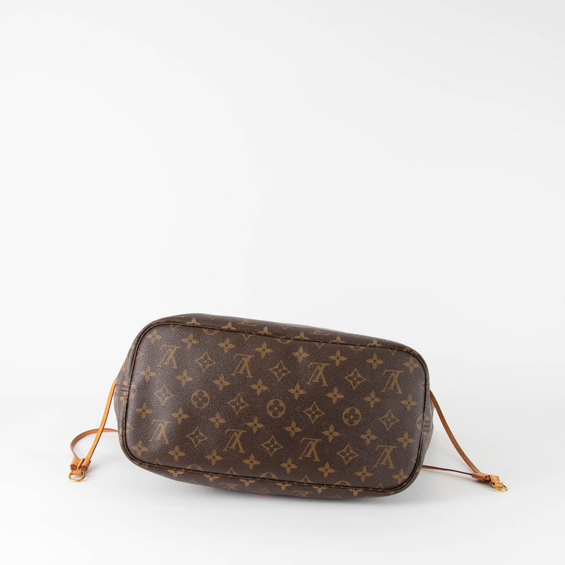 Louis Vuitton Brown Fuchsia Saint Tropez MM Neverfull Bag