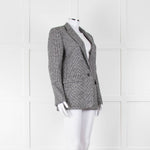 Sandro Black White Houndstooth Blazer Jacket