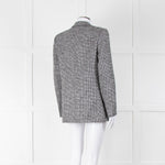 Sandro Black White Houndstooth Blazer Jacket