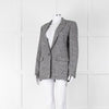 Sandro Black White Houndstooth Blazer Jacket