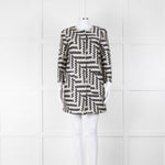 Stills White Black Zig Zag Coat