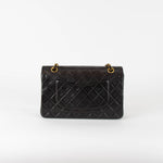 Chanel Medium Vintage Black Lambskin Double Flap Bag