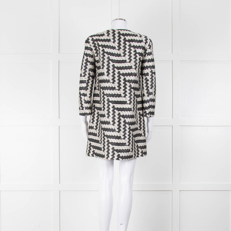 Stills White Black Zig Zag Coat