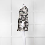 Stills White Black Zig Zag Coat