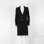 Emilio Pucci Black Gold Button Fitted Coat