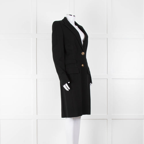 Emilio Pucci Black Gold Button Fitted Coat