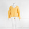 N. Peal Yellow Cashmere V Neck Jumper