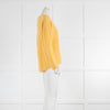 N. Peal Yellow Cashmere V Neck Jumper