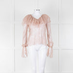 Philosophy Di Lorezo Serafini Pale Pink Frill Detail Lace Top