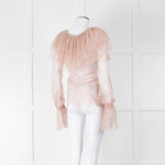 Philosophy Di Lorezo Serafini Pale Pink Frill Detail Lace Top