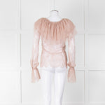 Philosophy Di Lorezo Serafini Pale Pink Frill Detail Lace Top