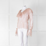 Philosophy Di Lorezo Serafini Pale Pink Frill Detail Lace Top