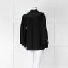 Dorothee Schumacher Black Wool Blend Frill Neck Tie Sweater