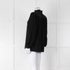 Dorothee Schumacher Black Wool Blend Frill Neck Tie Sweater