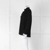 Dorothee Schumacher Black Wool Blend Frill Neck Tie Sweater