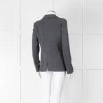 Armani Collezioni Grey Wool Blend Single Breasted Jacket