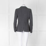 Armani Collezioni Grey Wool Blend Single Breasted Jacket