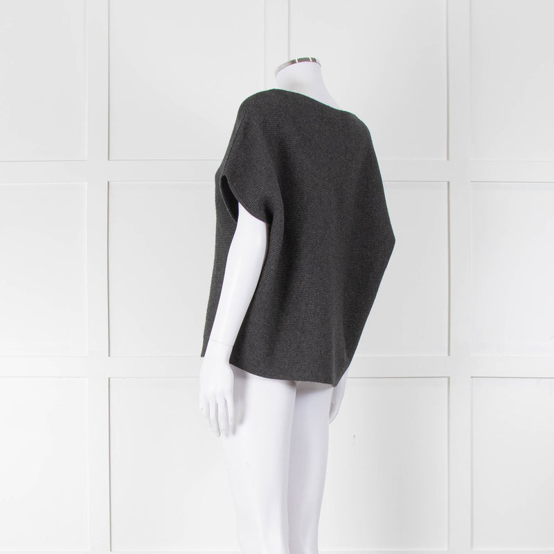 Piazza Sempione Grey Wool Blend Sleeveless Sweater