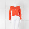 Dorothee Schumacher Orange Fine Wool Frill Edge Cardigan