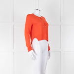 Dorothee Schumacher Orange Fine Wool Frill Edge Cardigan