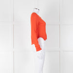 Dorothee Schumacher Orange Fine Wool Frill Edge Cardigan