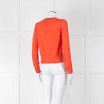 Dorothee Schumacher Orange Fine Wool Frill Edge Cardigan