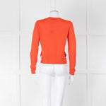 Dorothee Schumacher Orange Fine Wool Frill Edge Cardigan