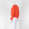 Dorothee Schumacher Orange Fine Wool Frill Edge Cardigan