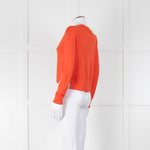 Dorothee Schumacher Orange Fine Wool Frill Edge Cardigan