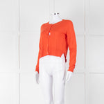 Dorothee Schumacher Orange Fine Wool Frill Edge Cardigan