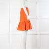 Prada Hot Orange Cotton Frill Hem Detail Skirt