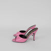 Gucci Patent Scarlet Open Toe Mules in Pink