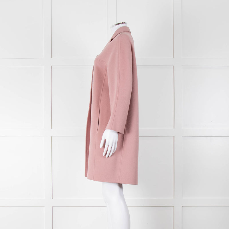 S'Max Mara Rose Pink Double Faced Wool Coat