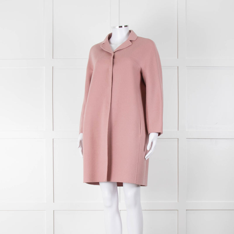 S'Max Mara Rose Pink Double Faced Wool Coat