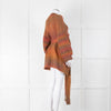 LoveShackFancy Orange Mix Cable Knit Cardigan With Tie Belt