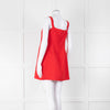 Self-Portrait Red Strappy Diamante Bow Mini Dress