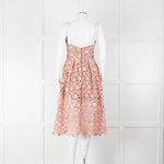 Self-Portrait Pink Lace Shoestring Strap Dress